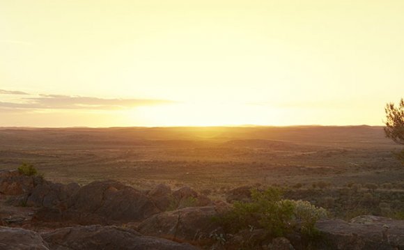 Scenic sunrise in Broken Hill