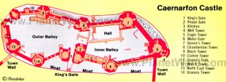 Caernarfon Castle - flooring plan map