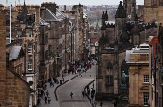 Edinburgh's popular Royal Mile. The city emerged the surface of the lifestyle table in UK