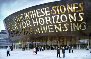 Grey sky pleasure: The Millennium Centre is home of Welsh National Opera
