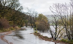 Ullswater burst its finance companies, causing traffic dilemmas in Cumbria earlier in the day recently.